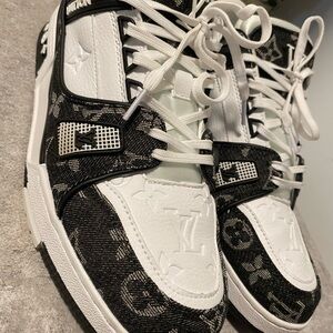 Louis Vuitton Monochrome High-Top Sneakers